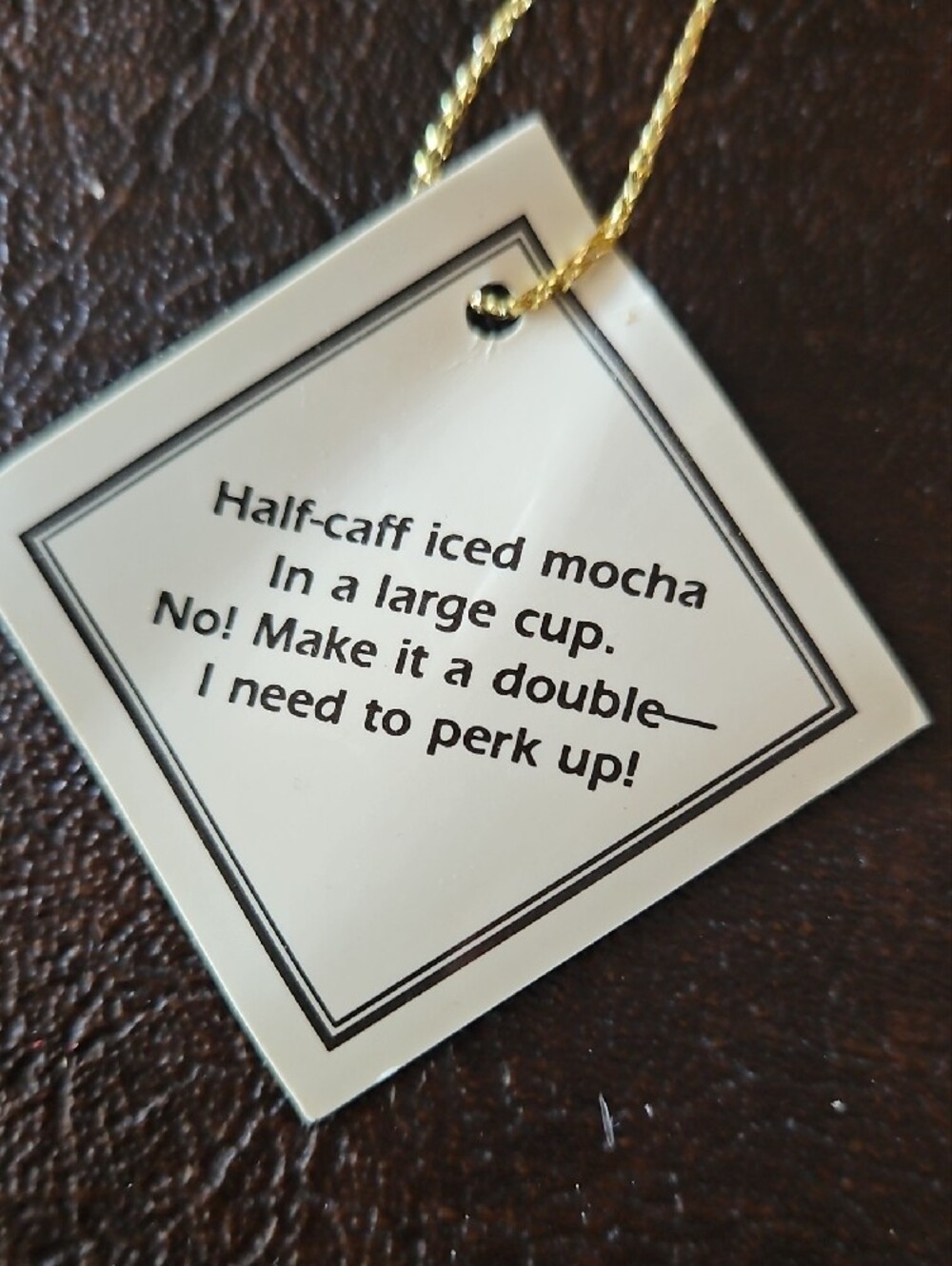 Karen Rossi Playful Coffee Java Lover Dangle - Colorful Enamel Woman Ornament - Picture 6 of 10